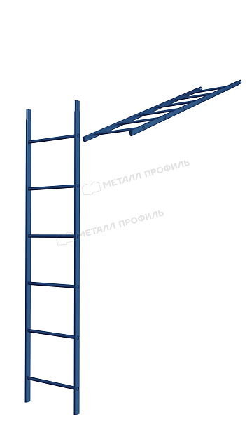 Лестница кровельная стеновая дл. 1860 мм без кронштейнов (5005) ― приобрести в Челябинске по умеренным ценам.